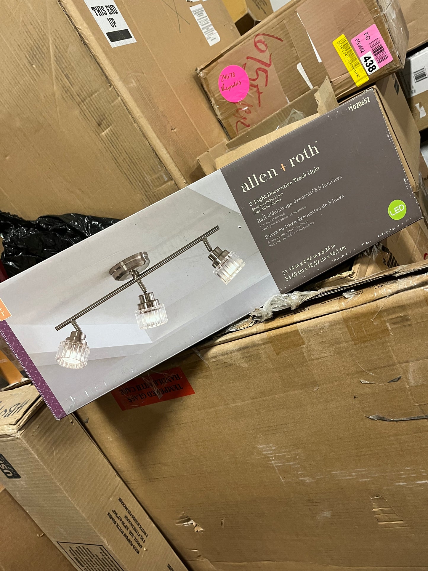 Allen + Roth 3-Light LED Decorative Brushed Nickel Track Light