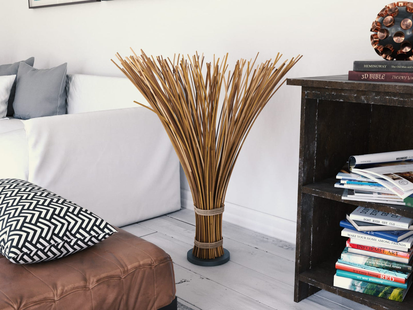 Kenroy Home Sheaf of Wheat Rustic Country Accent Floor Lamp