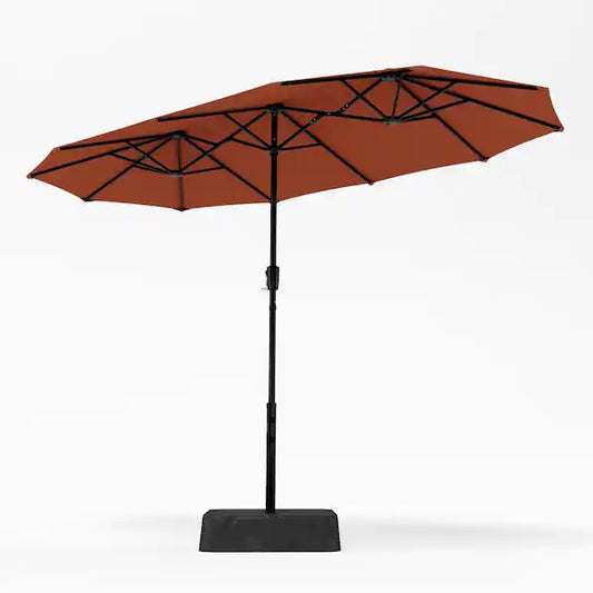 13 ft. Market Patio Umbrella No Weights 2-Side in Red