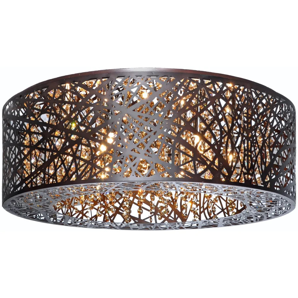 Inca 9 light 23.4 flush mount fixture finish