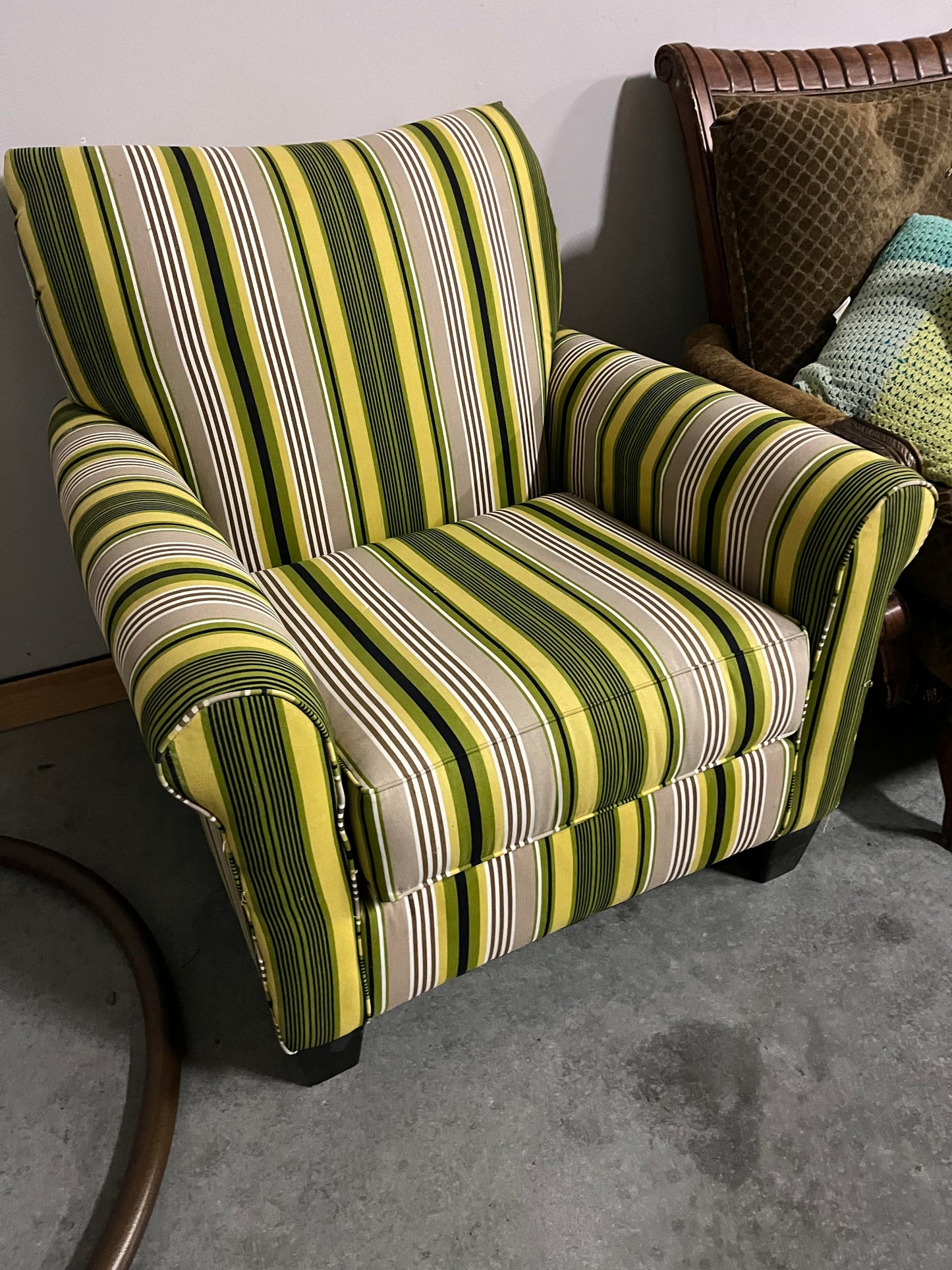 Ashley Nolana Yellow and Green Accent Chair