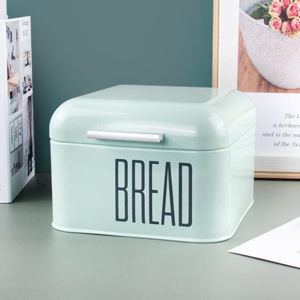 Mint Green Metal Bread Bin